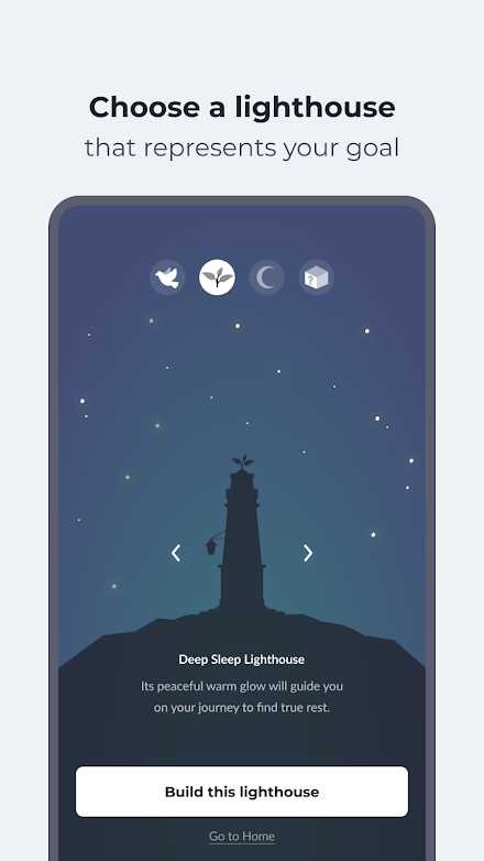 Lighthouse : Self-care app Screen 2