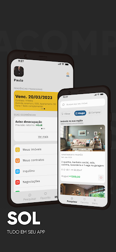 Android application Sol Imóveis screenshort