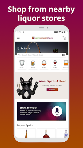 Android application GotoLiquorStore screenshort