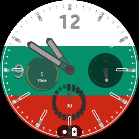 Android application Bulgaria Flag Watchface screenshort