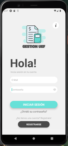 Android application Gestión UEF screenshort