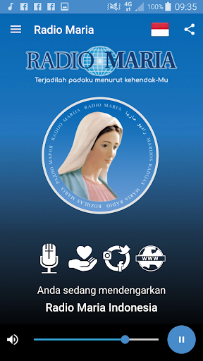 Android application Radio Maria Indonesia screenshort
