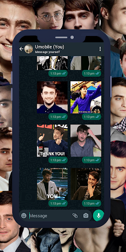 Android application Daniel Radcliffe GIF WASticker screenshort