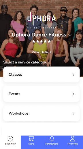 Android application Uphora Dance Fitness screenshort
