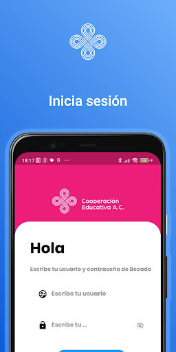 Android application Becados CE screenshort