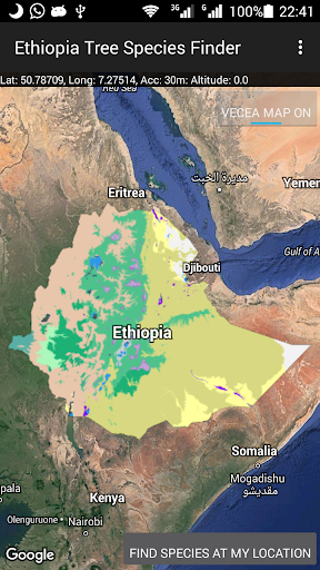 Android application Ethiopia Tree Species Finder screenshort