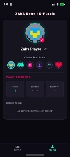Zaks Retro 15-Puzzle Premium screenshot
