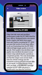 Epson Pro ET-5850 Guide