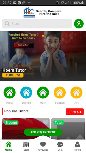 Home Tuition Zone Screen 2