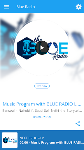 Android application Blue Radio screenshort
