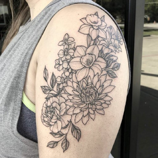 Flower Tattoo Design logo