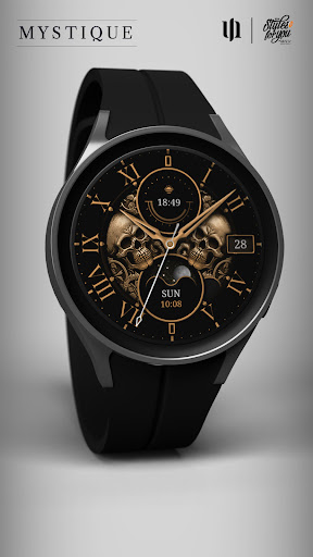 Screenshot of S4U Mystique - Gold watch face