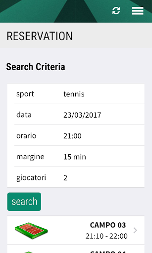Android application Padel Oman screenshort