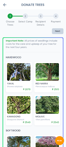 Gift of a Tree App Screen 2