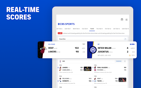CBS Sports App Scores & News Screenshot