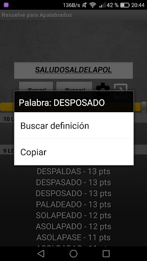 Resuelve para Apalabrados Screen 3