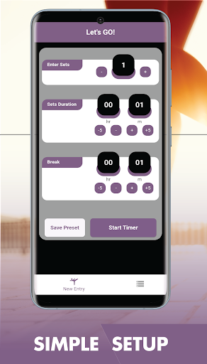 Android application minimal Interval Timer screenshort
