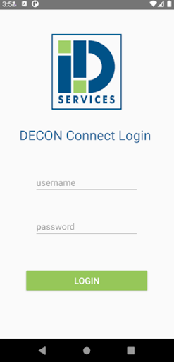 Android application DECON Connect screenshort