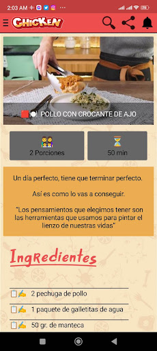 50 RECETAS DE POLLO / Chicken Screen 3