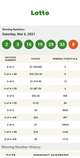 Illinois Lottery Results Screen 3