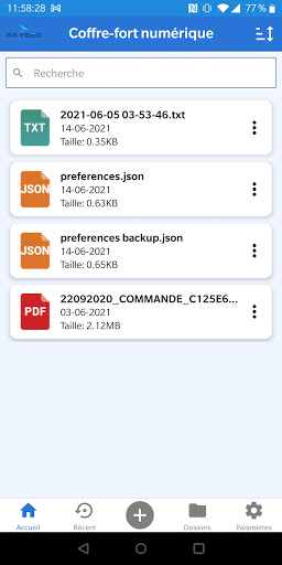 Skyged Coffre-fort numérique