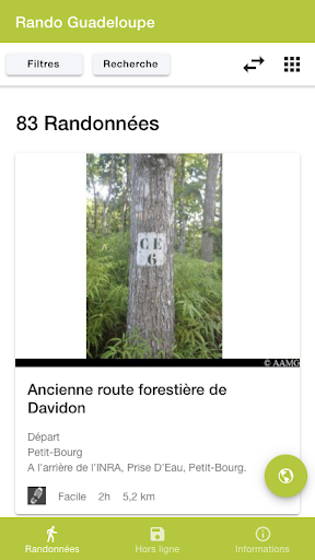 Android application Rando Guadeloupe screenshort