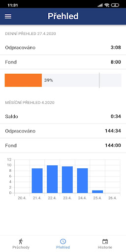 Docházka Screen 2