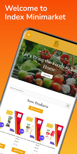 Android application Index Minimarket screenshort