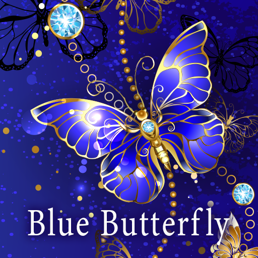 Blue Butterfly Theme Logo