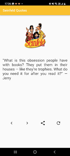 Android application Seinfeld Quotes screenshort