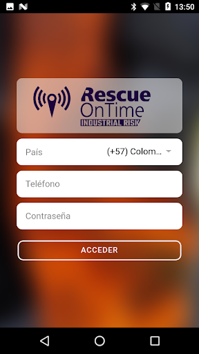 Android application RescueOnTime Industrial Risk screenshort