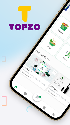 Android application Topzo Food Grocery Parcel Cab screenshort