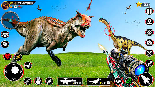 野生の恐竜ハンティングガンゲーム