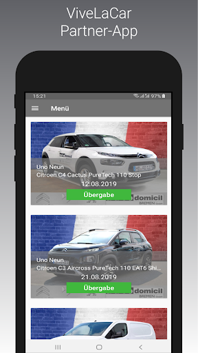 ViveLaCar Partner-App Screen 2