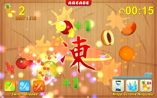 Android application Fruit Cut Game screenshort