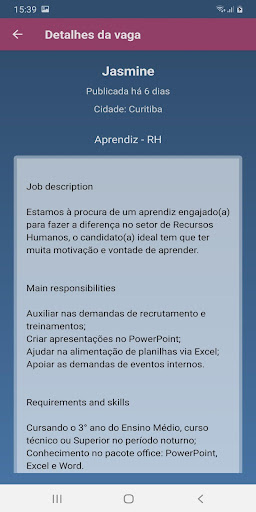 Jovem Aprendiz Screen 3