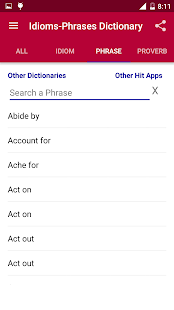 Offline Idioms & Phrases Dicti Screenshot