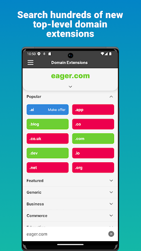 Instant Domain Search Screen 3