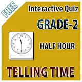 GRADE 2 TELLING TIME HALF HOUR icon