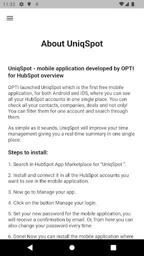 Android application UniqPlace screenshort