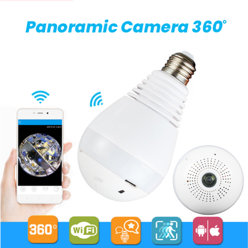 WiFi Panorama Camera Surveillance with E27 Holder HD 360 WiFi Light Bulb  Security Surveillance IP CCTV Camera Wireless Baby Pet Monitor Online View  Video Record - China Camera Bulb, WiFi Panorama Camera