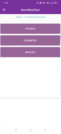 ICSE class 10 Maths Science Screen 3