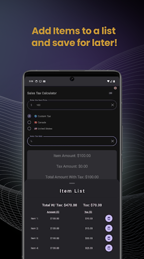 Sales Tax Calculator Screen 3