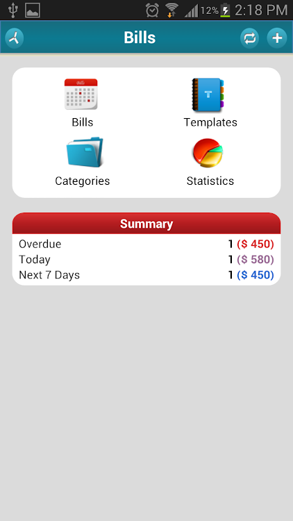 Bills - Expense Monitor Remind - 2.6 - (Android)
