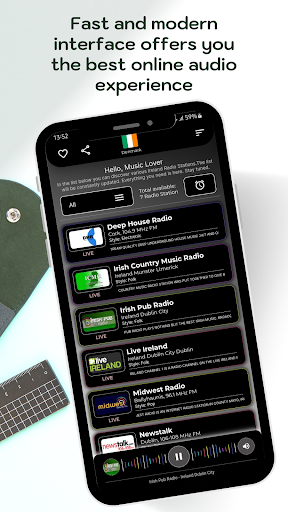 Radio Ireland Online FM Radio Screen 2