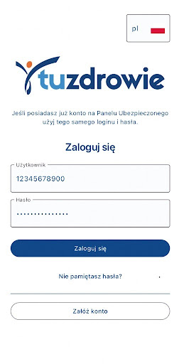 Android application TU Zdrowie screenshort