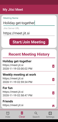 Android application My Jitsi Meet screenshort