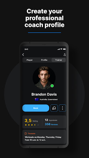 Screenshot of Tennisist: tennis players app