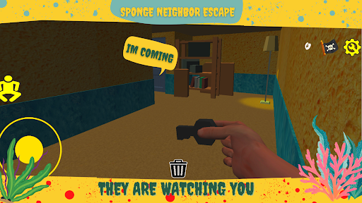 Sponge  Squid Neighbor Escape