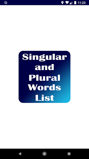 Android application Singular and Plural Words List screenshort